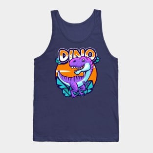 Cute Purple Dino Tank Top